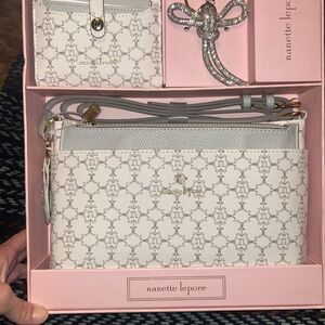 Nanette Lepore White and Gray Women's Bag Set